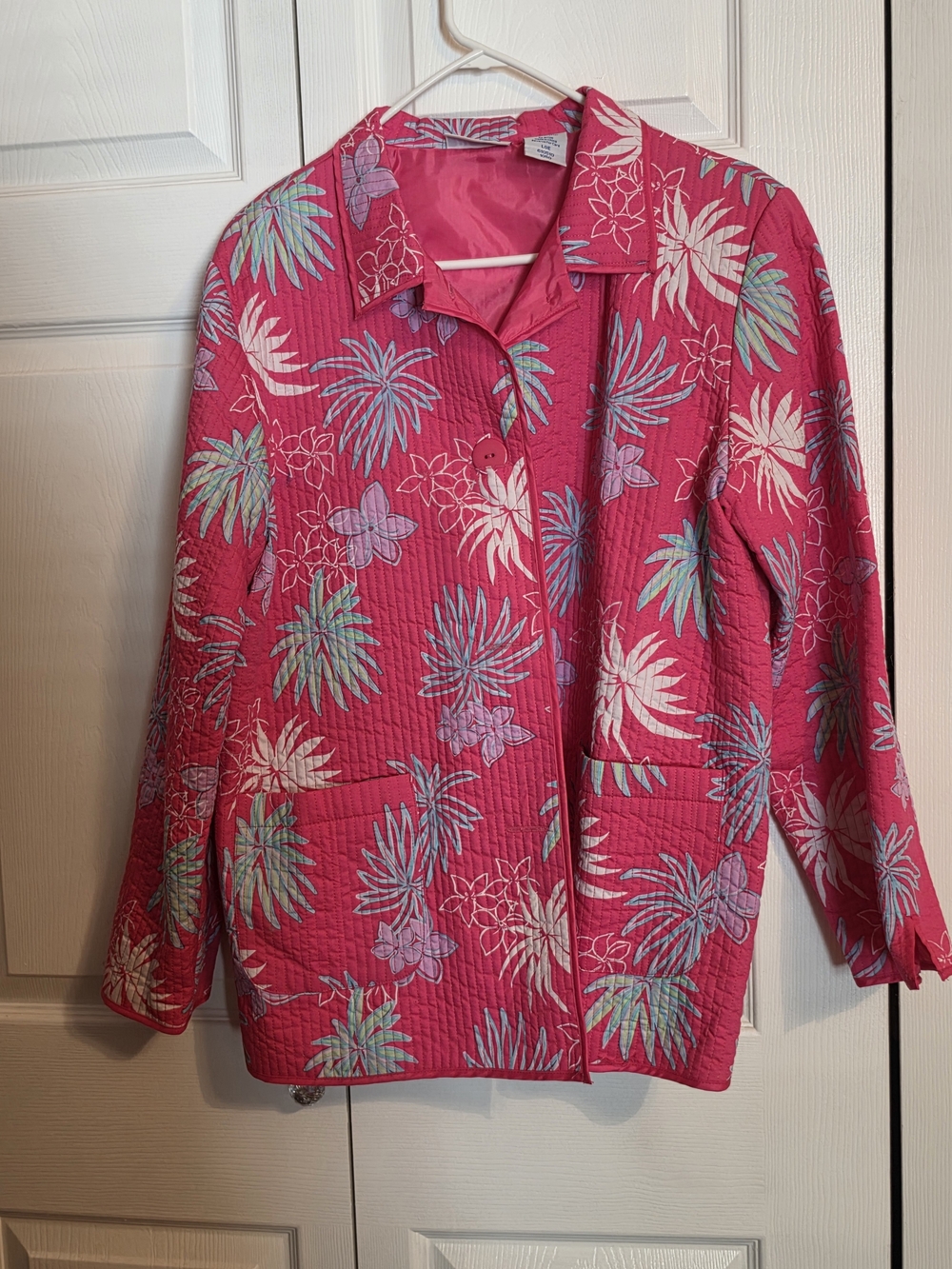 Blair Pink Tropical Quilted Lined Jacket